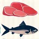 Icon of meat and fish